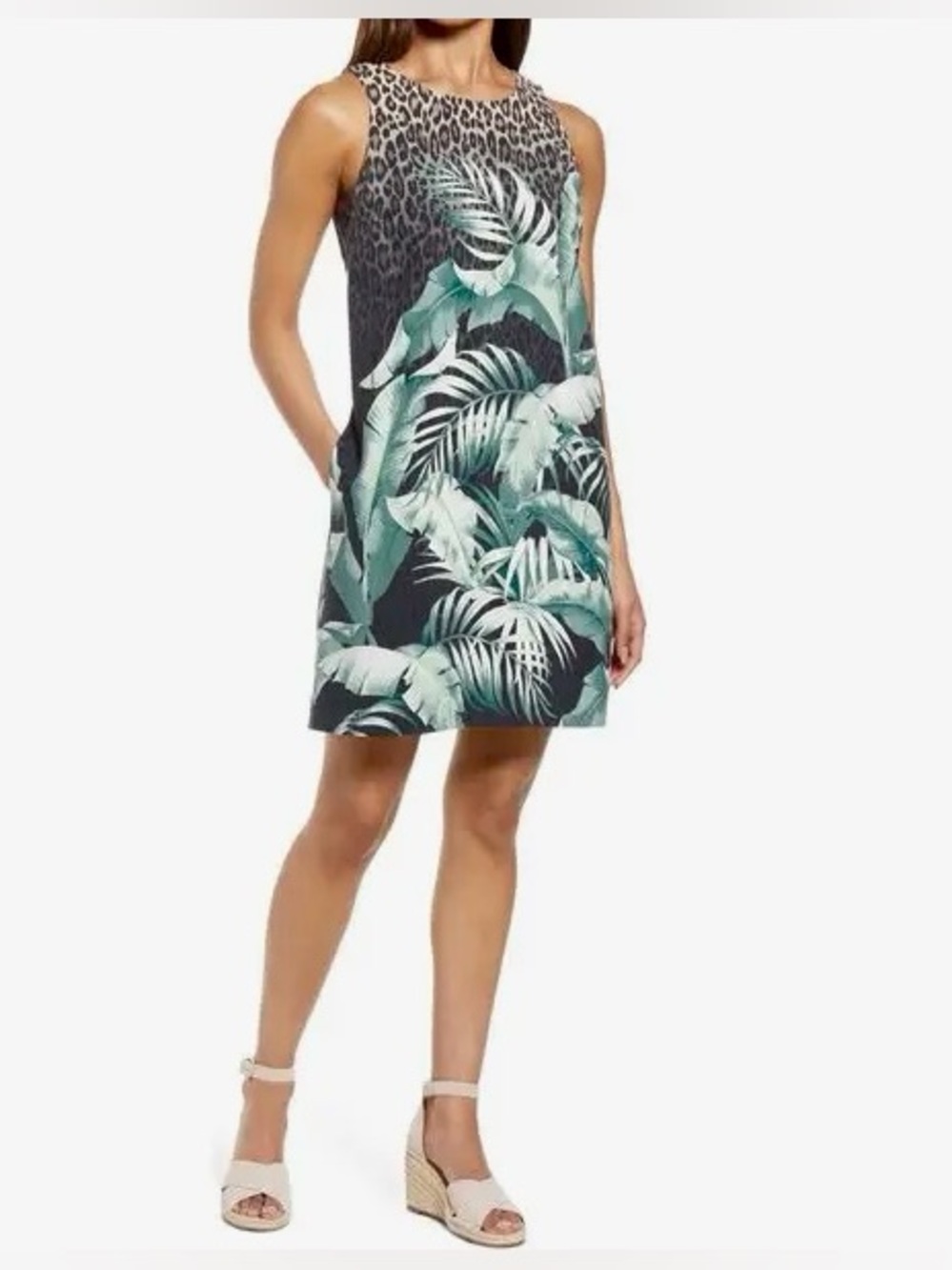 TOMMY BAHAMA Palm Valley Sleeveless Silk Shift Dress
